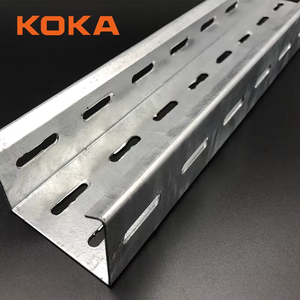 Koka ถาดวางสายเคเบิลแบบเจาะรูชุบสัง<span class=keywords><strong>กะ</strong></span>สีแบบจุ่มร้อนยาว6000มม. - Product Image 2