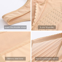 Corset amincissant une pièce personnalisé en polyester respirant, anti-bactérien, pour le contrôle du ventre et le rehaussement des fesses