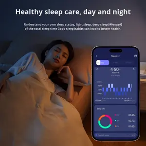 แหวนอัจฉริยะระบบแอนดรอยด์ทำจากเซรามิก D53ตรวจวัดอัตราการเต้นของหัวใจตรวจวัดออกซิเจนในเลือดติดตามการนอนหลับ IP68แบตเตอรี่ใช้งานได้นาน5-10วัน - Product Image 2