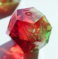 Donjons et Dragons personnalisé en gros polyédrique mdn jeu de rôle pastèque couleur résine pas cher dés ensemble bord rond résine solide