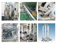 Convoyeur circulaire à chaîne flexible à changement rapide pour lignes de production multi-produits