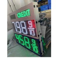Panneau d'affichage des prix de la station-service à LED double face 12 pouces CASH avec CREDIT, affichage numérique des prix de la station-service à LED