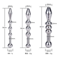 Nouveau dispositif de chasteté masculin en acier inoxydable avec tube de stimulation, perles urétrales et sonde