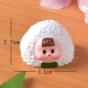 6 Stijlen Creatieve Simulatie Voedsel Speelgoed Mini Hars Ambachten Mini Sushi Baby Gezicht Ambachten Japanse Keuken Miniaturen Voor Poppenhuis - Product Image 6