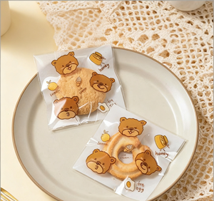 Nouveau Style Transparent épaissi sac auto-scellant pochette <span class=keywords><strong>d</strong></span>'emballage de qualité alimentaire pour Cookie flocon de neige croustillant Nougat boulangerie sac à biscuits - Product Image 2