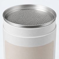 Emballage en tube de papier mat de qualité alimentaire écologique avec logo personnalisé, pour poudre de cacao, café, thé, sucre, cylindre portable avec couvercle en métal