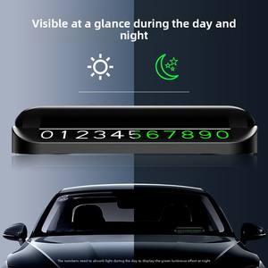 Kustom Logo mobil kit Interior dasbor sementara plat parkir pegangan ponsel pribadi bergerak plat nomor kreatif - Product Image 3