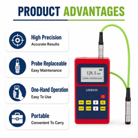 Jauge d'épaisseur de revêtement à induction magnétique avec sonde remplaçable 0-1250µm Testeur de peinture pour acier