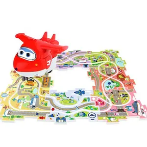 traffic puzzle train railway toys rail slot car racing track set car toys