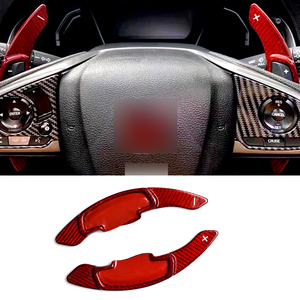 Paddle Shifter Serat Karbon Gloss untuk Honda Civic URV Accord Generasi ke-10 2016-2021 Ekstensi Setir - Product Image 2