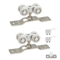 VI-M-402 Roulettes de porte coulissante silencieuses robustes, ensemble de roulettes suspendues
