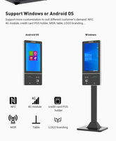 Wall Mounted Self Service Ordering Kiosk Windows & Android OS Restaurant Self Service Payment Terminal OEM ODM Customization
