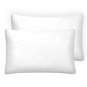 Oreiller en mousse à mémoire de forme déchiquetée rafraîchissant toute la nuit, garnissage réglable haute densité, respirant, de luxe, double couche, rectangulaire, qualité hôtelière - Product Image 4