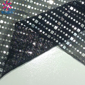 100% su misura <span class=keywords><strong>in</strong></span> poliestere gemma Glitter argento placcato tessuto lucido Tulle maglia tessuto ordito maglia scena gonna da festa <span class=keywords><strong>abbigliamento</strong></span> - Product Image 4