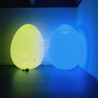 2m 3m Ballon gonflable en forme d'oeuf géant Ballon gonflable en PVC pour oeuf Grand oeuf gonflable Led