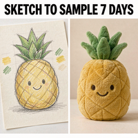 Jouets en peluche tropicaux personnalisés OEM ODM Ananas Perroquet Peluche en gros Cadeau pour enfants