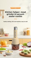 Hachoir à viande électrique et scelleuse sous vide, mixeur domestique, hachoir à ail et piment pour usage domestique et commercial
