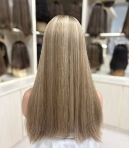 Topper de cheveux humains vierges 100% naturels, lisses, densité 150%, avec fermeture à double nœud, base en soie, qualité supérieure, vente en gros, directement de l'usine - Product Image 2