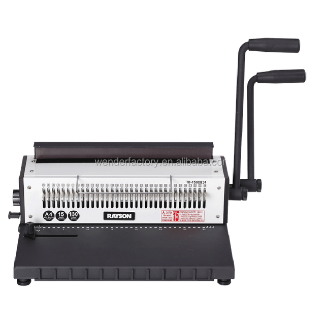 WD-TD1500B34  Desktop 4*4mm Square 34 Holes Manual Iron Ring Binding Machine