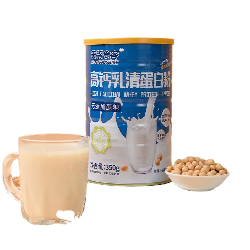 Meizhoushike 350g 0 azúcar proteína instantánea saludable adultos niños para alimentos proteína de suero en polvo proteína sin azúcar en polvo