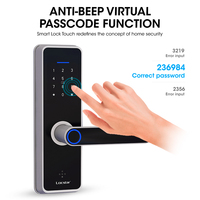 Serrure de porte numérique sans fil Locstar, serrure de porte intelligente à empreintes digitales, déverrouillage électronique, contrôle par application, serrures intelligentes par téléphone