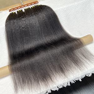 Holiday Hairstyle 12A Cuticule alignée <span class=keywords><strong>Cheveux</strong></span> bruts Couleur noire naturelle 100% <span class=keywords><strong>Cheveux</strong></span> vierges humains Kinky Straight Bundle pour utilisation en <span class=keywords><strong>salon</strong></span> - Product Image 3