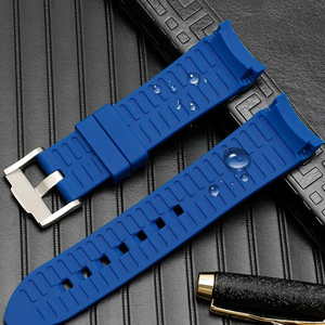 Extrémité incurvée 20mm En Caoutchouc Bandes De Montre En <span class=keywords><strong>Silicone</strong></span> Pour Omega-Montre AT150 Seamaster-007 pour <span class=keywords><strong>Seiko</strong></span>-<span class=keywords><strong>Bracelet</strong></span> Marque Montre - Product Image 2