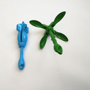Ancla de barco de amarre plegable <span class=keywords><strong>azul</strong></span> de acero al carbono de 1,5 KG 3.5LB para bote de Kayak de yate - Product Image 5