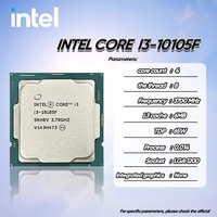 Pour Intel Core i3-10105F i3 10105F 3.7 GHz Quad-Core huit fils nouveau processeur CPU L3 = 6M 65W LGA1200