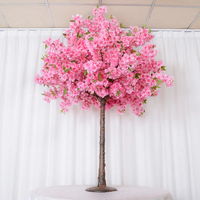 Großer künstlicher Kirschblüten baum für Hochzeits dekor Weiß rosa Lila Plastik blume Gefälschter Kirschblüten-Blumen baum