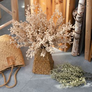 Juba – Bouquet de fleurs artificielles en plastique marron clair et vert, décoration de mariage réaliste, artisanat réaliste YC1114 - Product Image 1