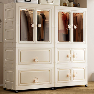 LYGD2604-1 <span class=keywords><strong>Armoire</strong></span> pliable, design coupe-vent, anti-poussière, sans installation, grande capacité de rangement, idéale pour les chambres - Product Image 1