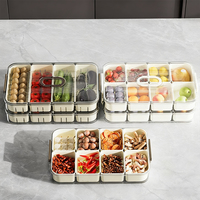 Timer Verdeeld Snack Fruit Vlees Geclassificeerd Opslag Dry Spice Organizer Plastic Voedsel Opslagcontainer Voor Keuken Pantry Koelkast
