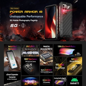 <span class=keywords><strong>Ulefone</strong></span> <span class=keywords><strong>Armor</strong></span> <span class=keywords><strong>18</strong></span> de alta calidad, teléfono inteligente resistente al agua IP69K 9600mAh, resistente a 5G, teléfono inteligente resistente Nfc de 6,58" - Product Image 2