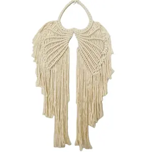 Подвесное макраме в форме сердца, крыла бабочки, крыла летучей мыши, настенное украшение для дома, искусство - Product Image 1