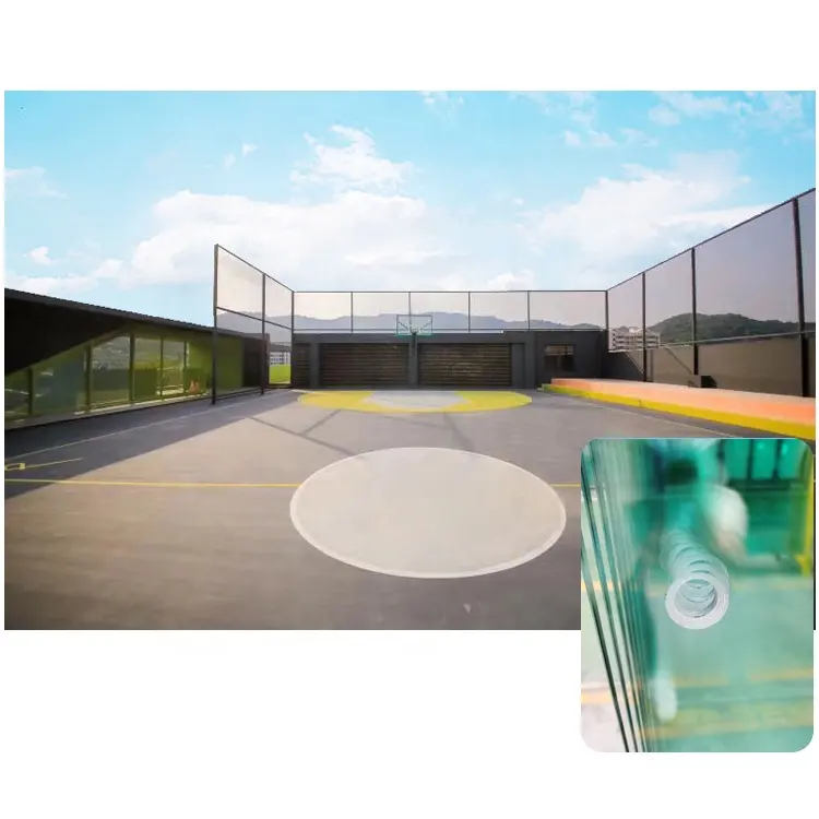 10Mm 12Mm Clear Temper Glass Squash Court Glass Walls