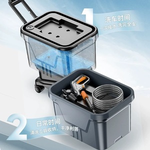 Wireless Portable Car Washer 4000mAh Lithium <b>Battery</b> High Pressure Water <b>Gun</b> Gray Plastic Model A - Product Image 5