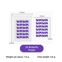 24 Patchs Hydrocolloïdes Papillon pour Traitement Localisé de l'Acné, Patchs Anti-Boutons Imperméables, Tous Types de Peau, Sans Cruauté Animale, Emballages Individuels