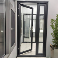 Portes à battants modernes en aluminium et verre, résistantes au vent, avec finition de surface, garantie 5 ans, pour l'intérieur des villas et les balcons
