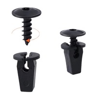 Vis autotaraudeuses noires de 5 mm avec écrous en plastique en U, clips de fixation pour pare-chocs, ailes et passages de roue, kit de pièces de rechange pour carrosserie automobile