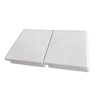 Panneau carré de laine de verre d'isolation acoustique de conception moderne 120kg/m3 carreaux de plafond d'isolation thermique insonorisés ignifuges imperméables