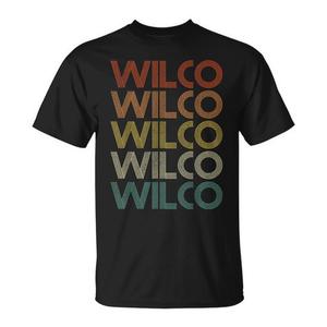 T-Shirt Vintage Wilco Unisex Nero, Girocollo, Manica Corta, Stampa Serigrafica, per Uso Promozionale, Taglie M L XL XXL - Product Image 1