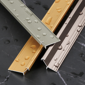 Moldura Moderna de Aluminio para Azulejos, Borde de Pared Impermeable, Moldura Perimetral para Renovación Comercial Exterior, Uso en Hoteles y Villas - Product Image 1