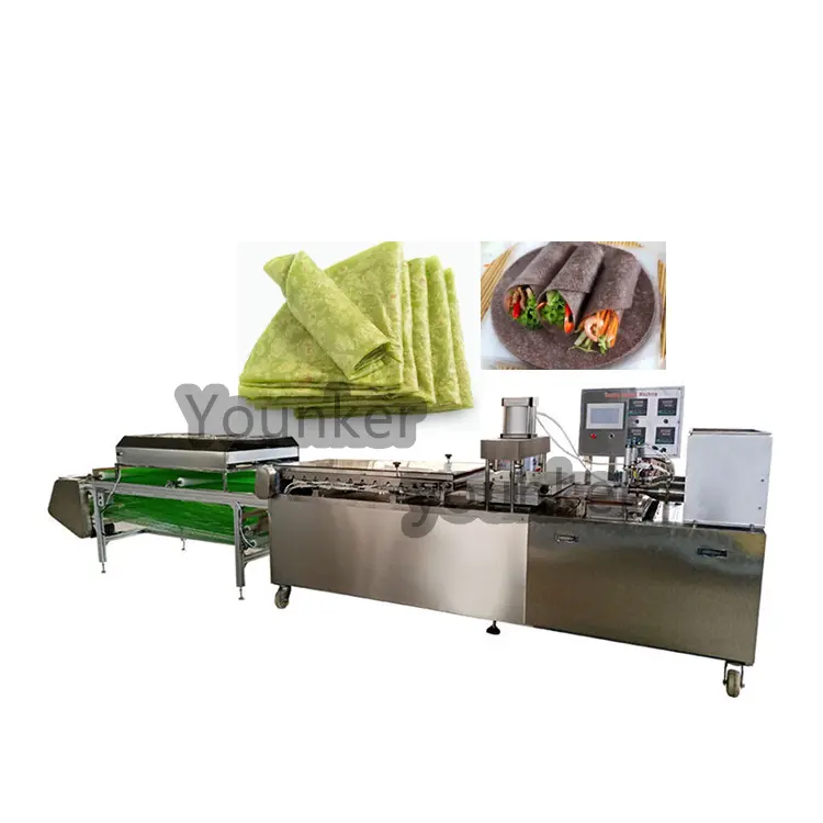 अनाज उत्पाद बनाने की मशीनें/पीएलसी नियंत्रण के साथ स्वचालित टॉर्टिला चपाती बनाने की मशीन