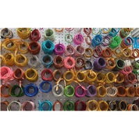 Bracelet en PVC pour filles, bijoux populaires, en Silicone, couleur métallique, paillettes, 5mm, nouvelle collection 2022