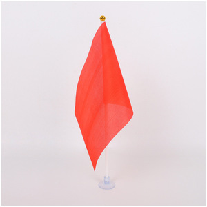 Support de drapeau de bureau transparent avec ventouse ronde en plastique pour petits drapeaux publicitaires - Product Image 5