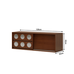 Solid Wood Combination <b>Tv</b> Cabinet Retro Storage Cabinet French Style Floor Standing <b>Tv</b> <b>Stand</b> With Storage For Living Room - Product Image 5