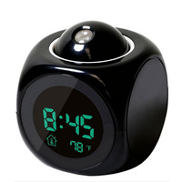 Jam Alarm Proyeksi Digital LCD Elektronik, Menampilkan Suhu, Bentuk Kamera, Despertador untuk Kamar