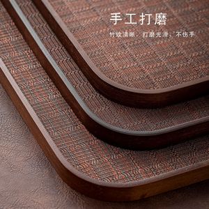 Plateau en bois naturel, assiette à pâtisserie de style japonais pour la maison, assiette à raviolis de qualité alimentaire, plateau de rangement, plateau rectangulaire pour aliments cuits - Product Image 3