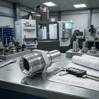 Pièces moulées sur mesure en acier inoxydable, services de fabrication d'adaptateurs filetés usinés avec précision par CNC
